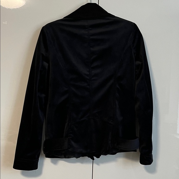 VERO MODA NWOT Black Velvet Moto Jacket Lined, Size M - Picture 8 of 13